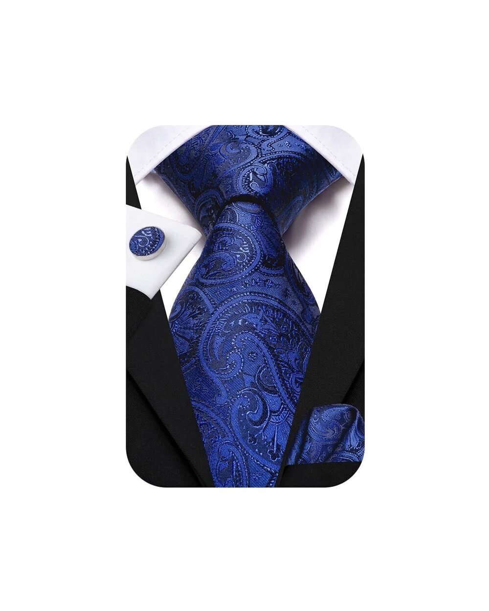 3615 Blue XXL Ties Paisley Extra Long Necktie Silk 70 inches Formal Tie